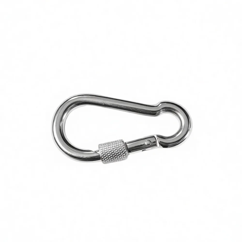 Professional Stainless Steel Spring Snap Hook Carabiner Quick Link Connector For Outdoor Utility Rope Chain Attachment