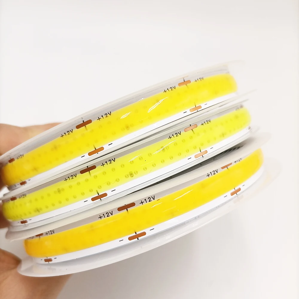 Double Row COB LED Strip DC12V 24V 624Leds RA90 Super Bright Flexible Dimmable Led Tape For room decor 3000K 4000K 6500K 5m