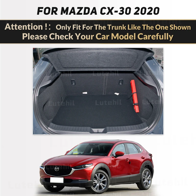 For Mazda CX-30 2020 Auto Full Coverage Trunk Mat Lutehil Car Boot Cover Pad Cargo Liner Interior Accessories