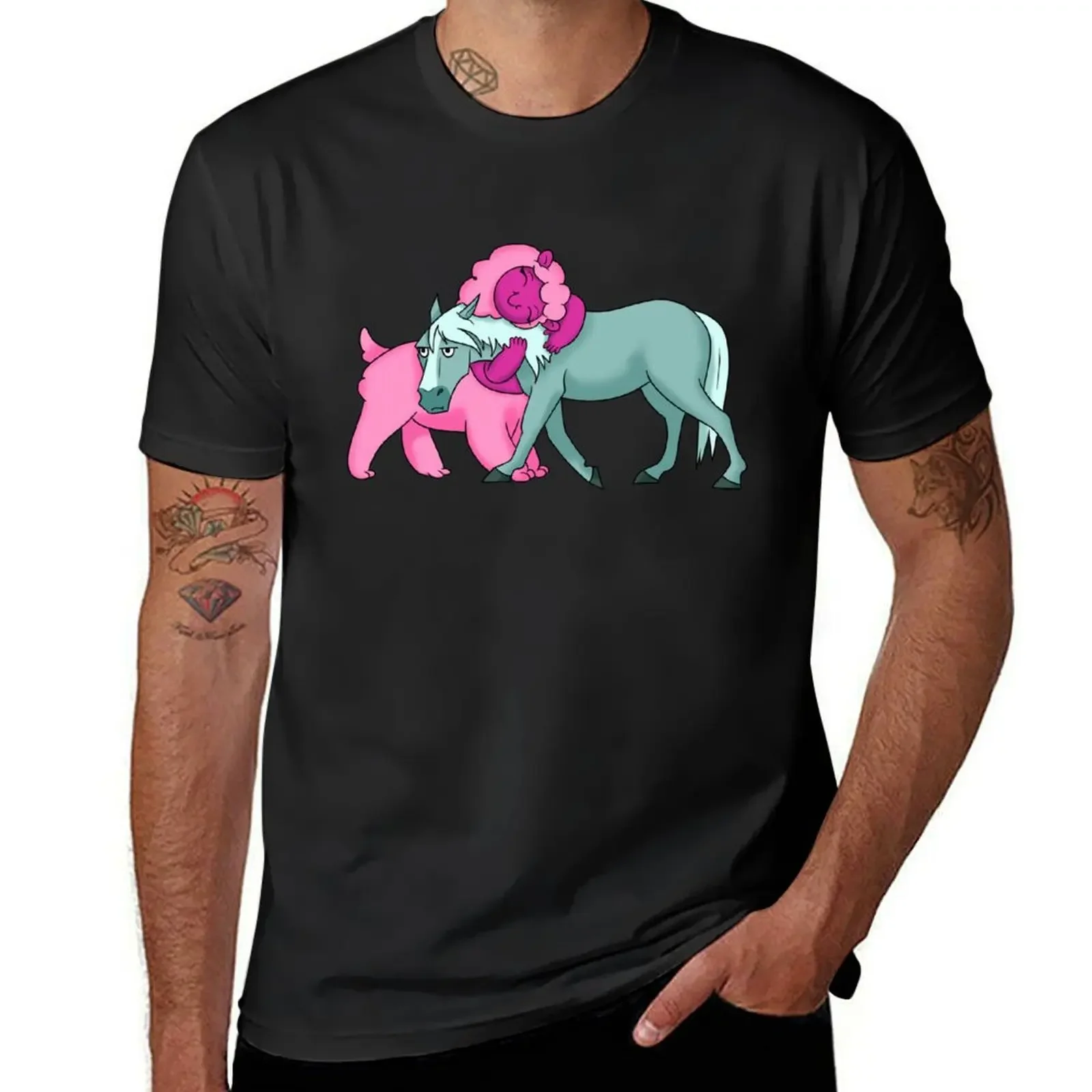 

Horse & Wammawink Bonding in Centaurworld T-Shirt animal prinfor boys cute clothes men workout shirt