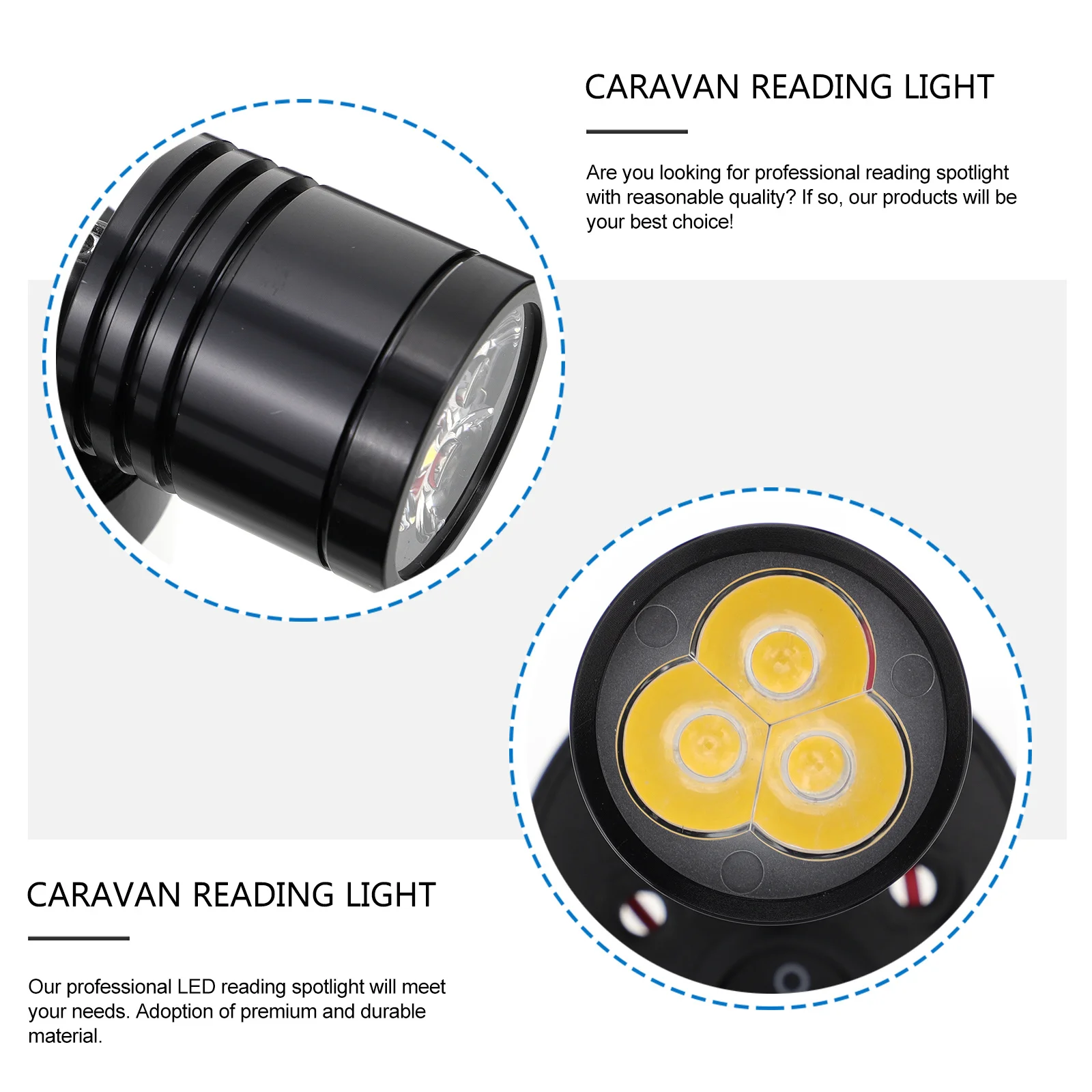 

Professional LED Reading Light 3W Wall Spotlight Marine Rv Yacht Swivel Adjustable Warm Light Car Bedside Reading Lamp