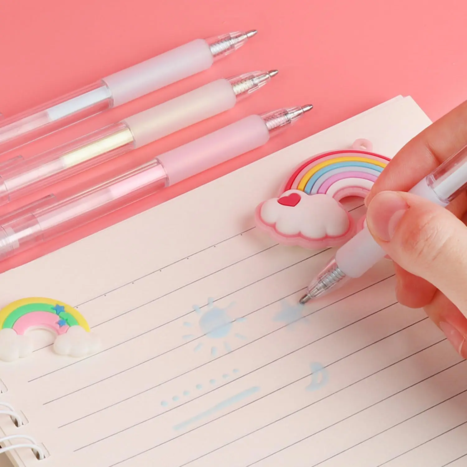 Bolígrafo de pegamento con punta de bola de 6 uds con 6 uds de recambios de pegamento adicionales, de secado rápido, apto para niños, plástico, bolígrafo, manualidades, arte, escuela