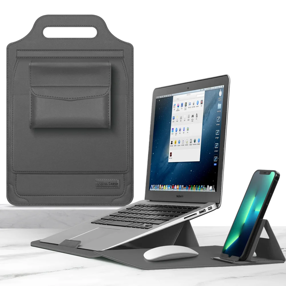 

Для MacBook Air M4 13 13,6 15 15,3 Чехол для ноутбука Складная подставка Коврик для мыши Держатель для телефона Зарядное устройство Кабель Чехол для мыши Откидная сумка Чехол