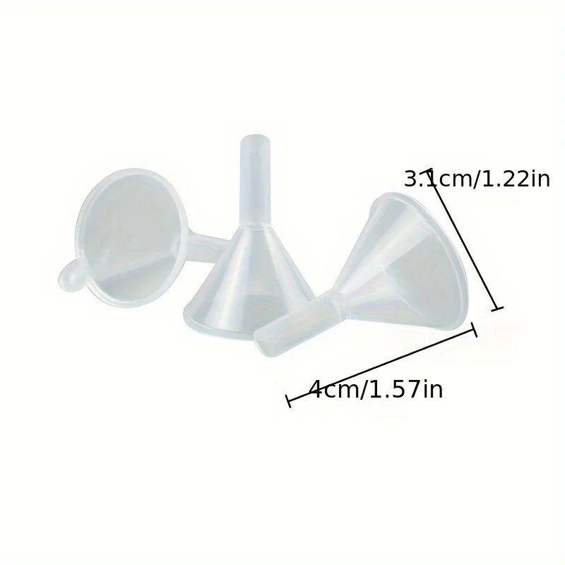 ミニプラスチック充填漏斗空のボトル、旅行用パッキングツール、香水液体必須用のミニ小さな漏斗、3 5 10個