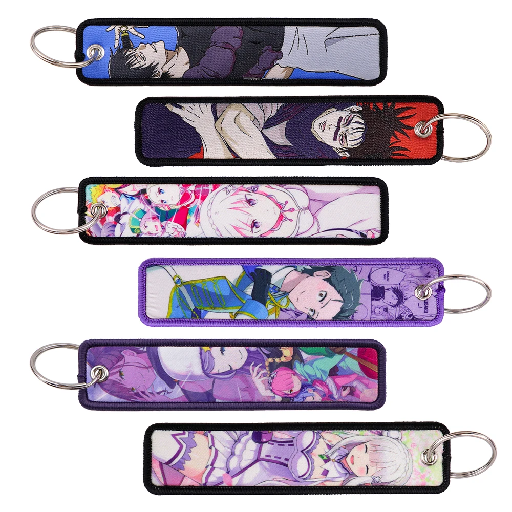 Embroidery Keychain - 1 Stück Japanischer Anime Schlüsselanhänger mit