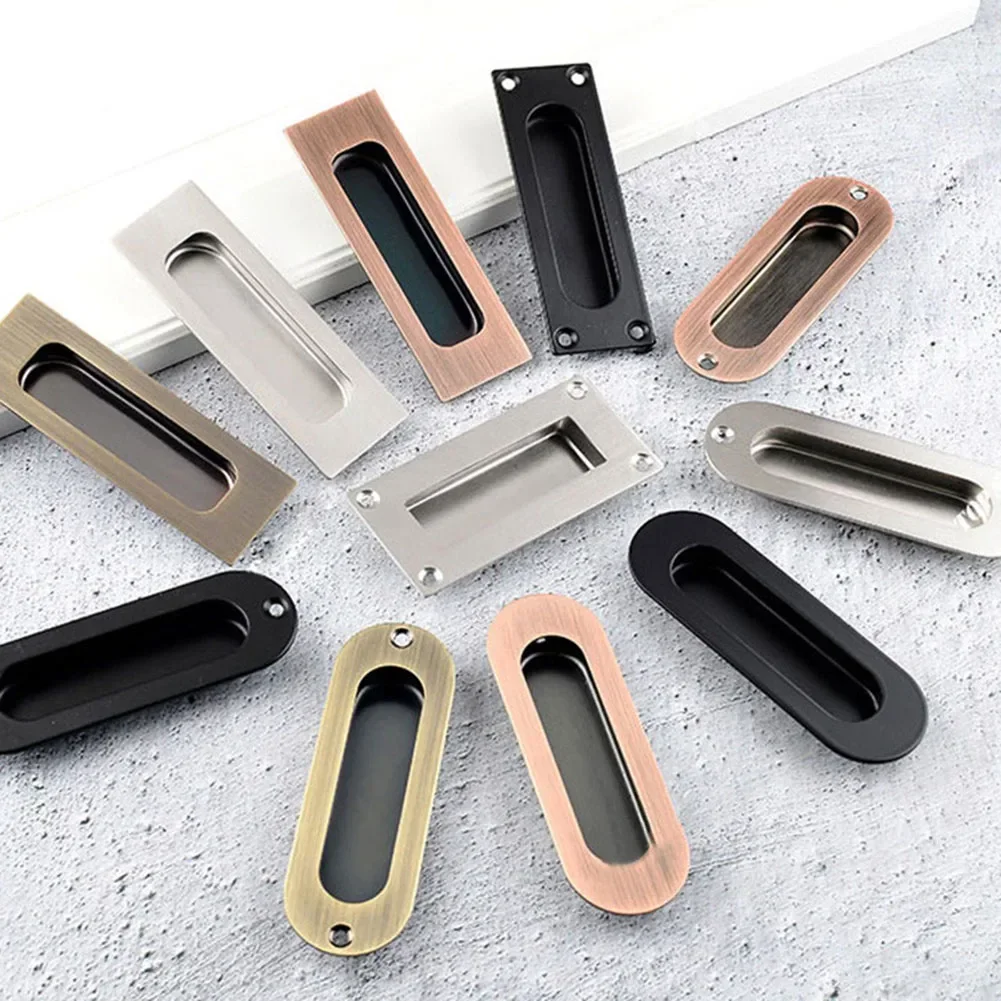 

ALLGOOD Sliding Door Handle Embedded Concealed Door Knobs Stainless Steel Cabinet Drawer Handle Buckle Kitchen Sliding Door Pull