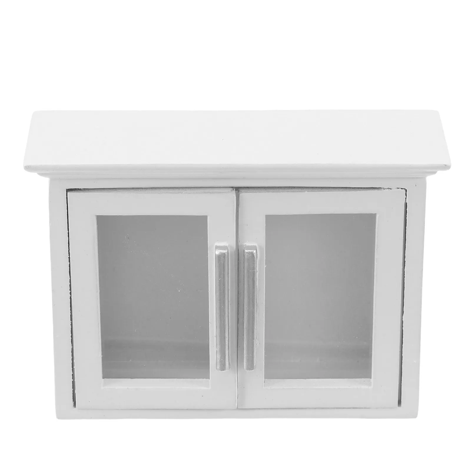 

White 1 12 Scale Dollhouse Miniature Kitchen Cabinet Wall Mounted Vintage Kitchen Furniture Mini Storage Shelf Miniature