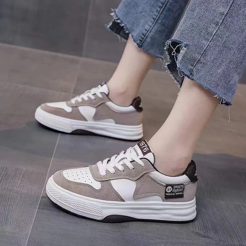 2023 Platform Sports Shoes Flat Female Sneakers Women Tennis Spring Casual Vulcanize Black Fashion Harajuku Thick-sole Sneakers