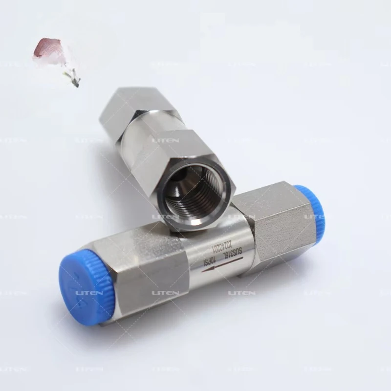 

Stainless Steel 316 Check Valve Spring Loaded 1/8 1/4 1/2 3/8 1 Inch NPT 10 psi High Pressure In-Line Check Valve Check Valve