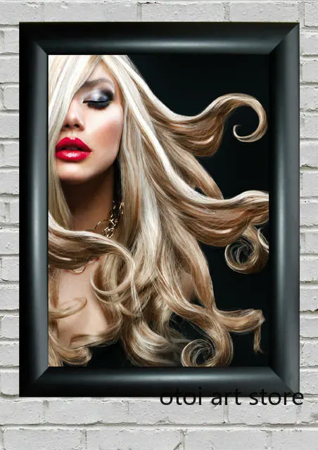 Hair Style Salon Hair Staining Art Poster Hairdresser Art Poster Canvas Painting Wall Prints Picture Barber Shop Room Home Decor