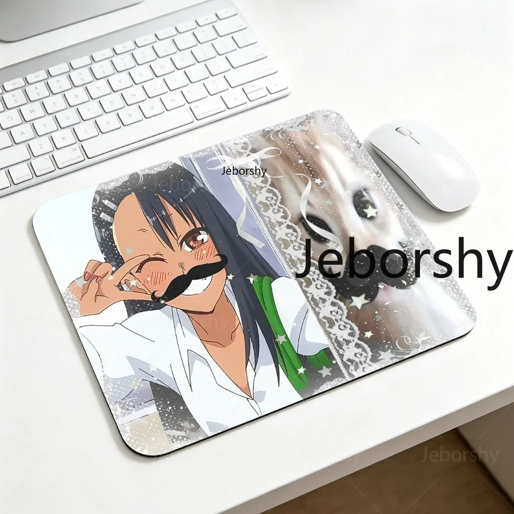 Kawaii Dual Pattern Mouse Pad, Whimsical Cat & Winking Girl Desk Mat, Ideal Present for Cute Aesthetic Fans
