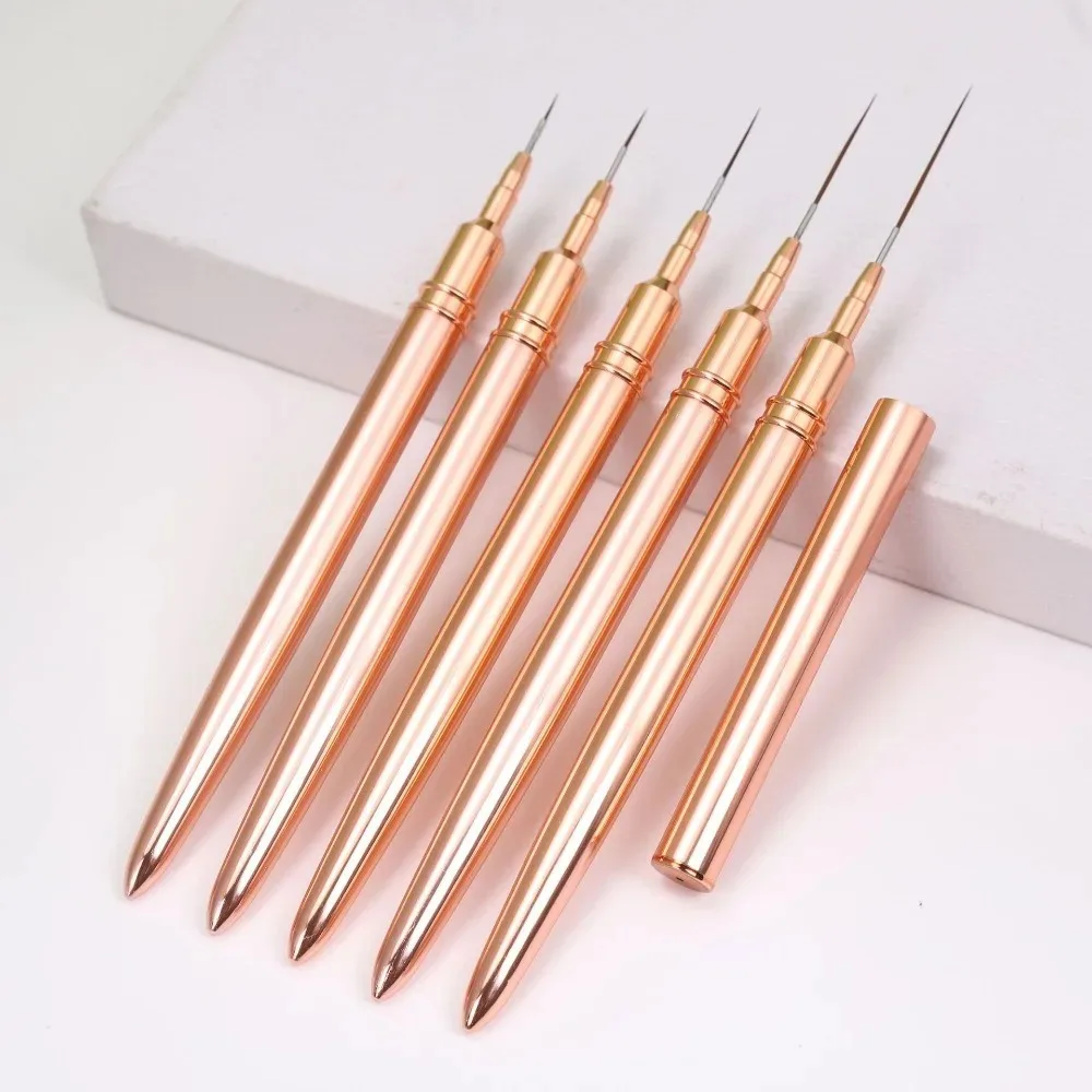 ​ Ensemble de pinceaux pour revêtement d'ongles en Gel UV, 3 pièces, pour peinture de fleurs à rayures françaises en acrylique, Kit d'outils de manucure professionnels ​