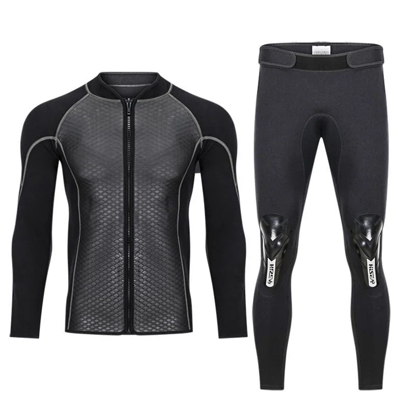 

Hisea Men's Wetsuit Tops Diving Pants 2mm Neoprene Long Sleeve Swimsuit Surfing