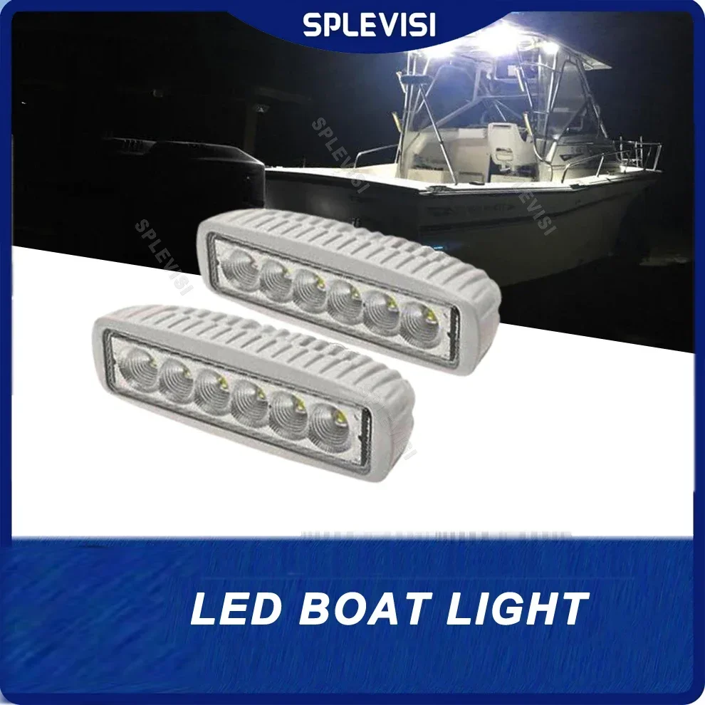 

2 PACK - IP67 Waterproof Marine LED light 18w LED Boat Lights T-Top Lights (SPOT BEAM) 6000K White