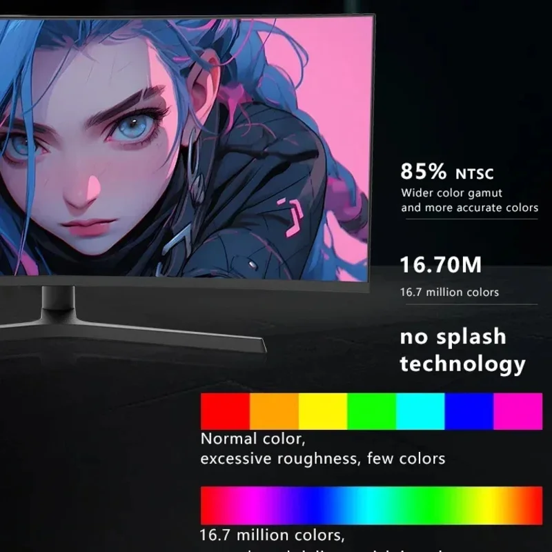 34 Zoll LCD-Monitor 144 Hz 165 Hz 4K Computerdisplay RGB-Lichtleiste Gaming-Monitore mit gebogenem Bildschirm