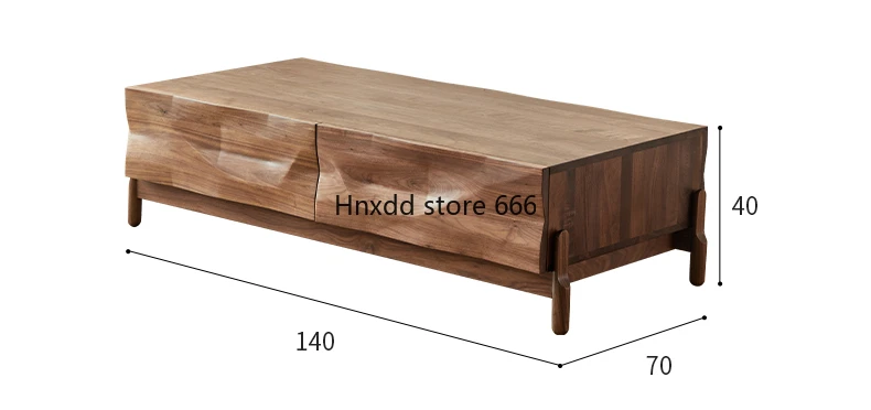 North American black walnut coffee table