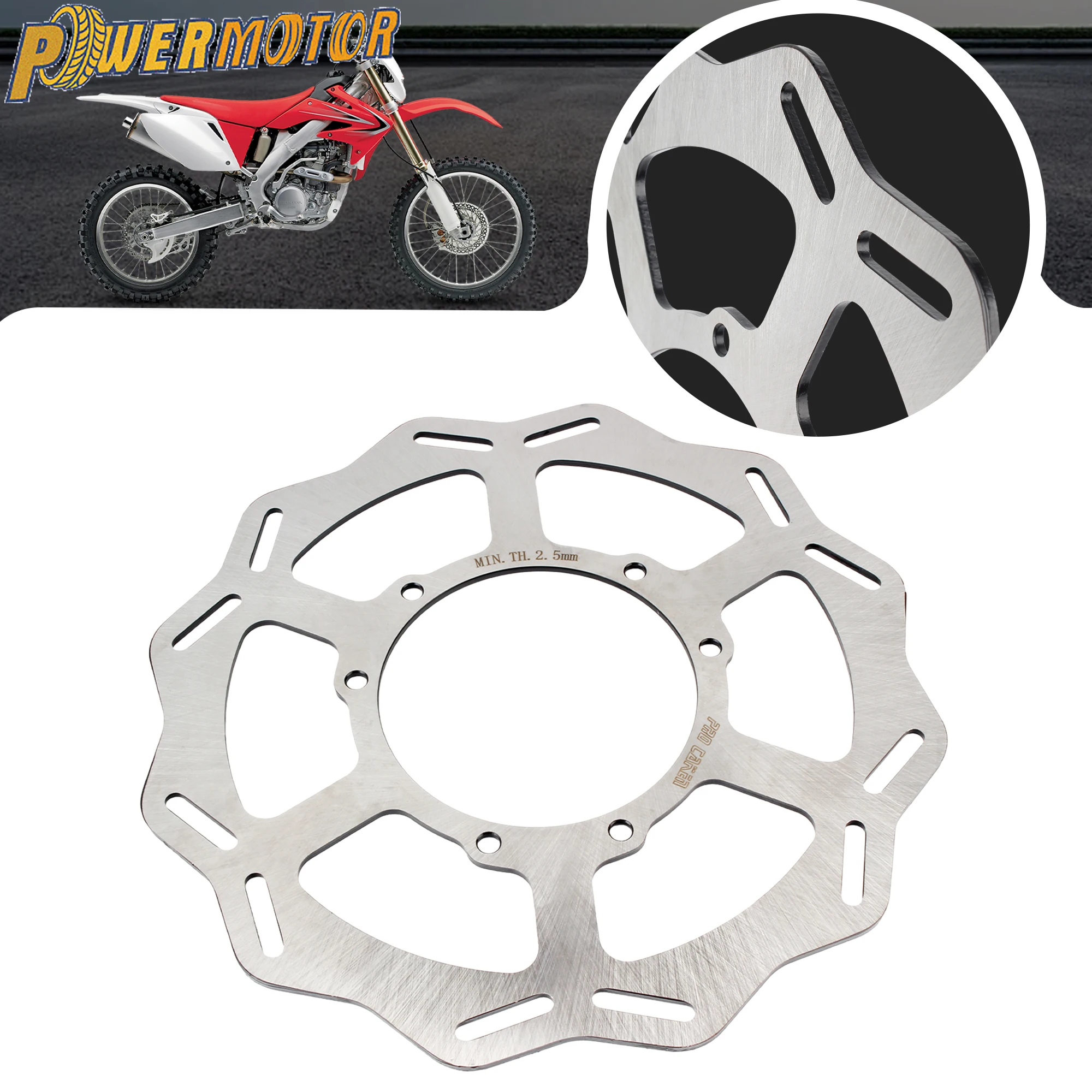 لهوندا 260 مللي متر قرص فرامل أمامي الدوار CR 125E 125R 250E 250R CRF 250R 250X 450R 450RX 450X دراجة نارية موتوكروس DirtBike أجزاء