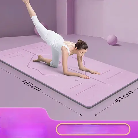 요가 매트 충격 흡수 Tpe 두꺼워지고 넓어진 61cm 미끄럼 방지 자동 스포츠 피트니스 매트