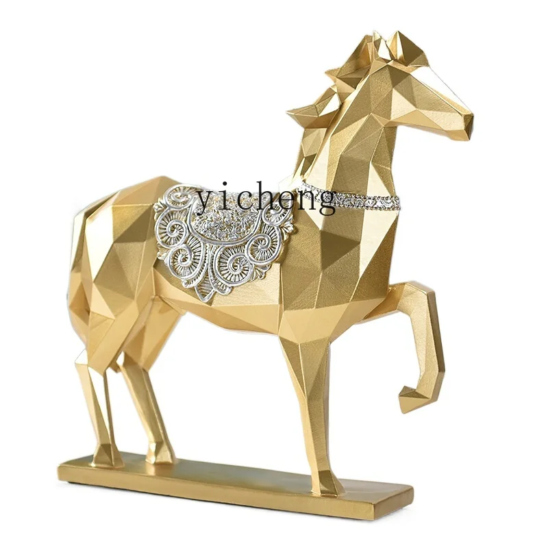 

ZC Modern Minimalist Nordic Style Horse Ornament Creative Living Room Wine Cabinet TV Cabinet Home Decorations