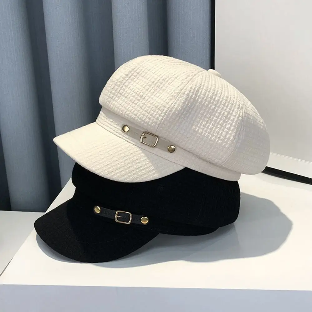 

Casual Octagonal Newsboy Hat Retro Fashion Designer Visors Cap Accessories Buckets Hat Autumn Winter