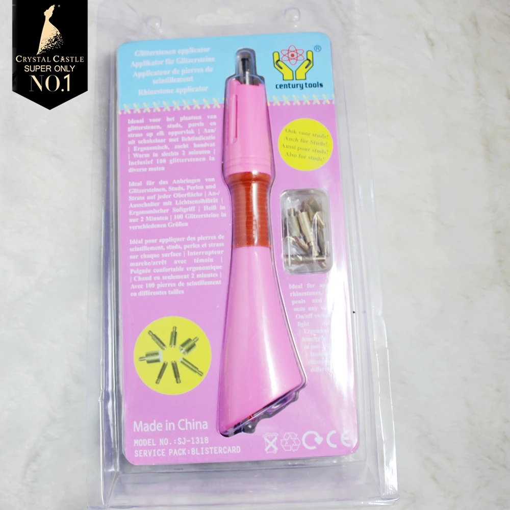 Crystal Castle Implified Rhinestone Applicator Set, Fast Heat Gun, Easy Use, Crystal Hotfix Wand Iron On Machine