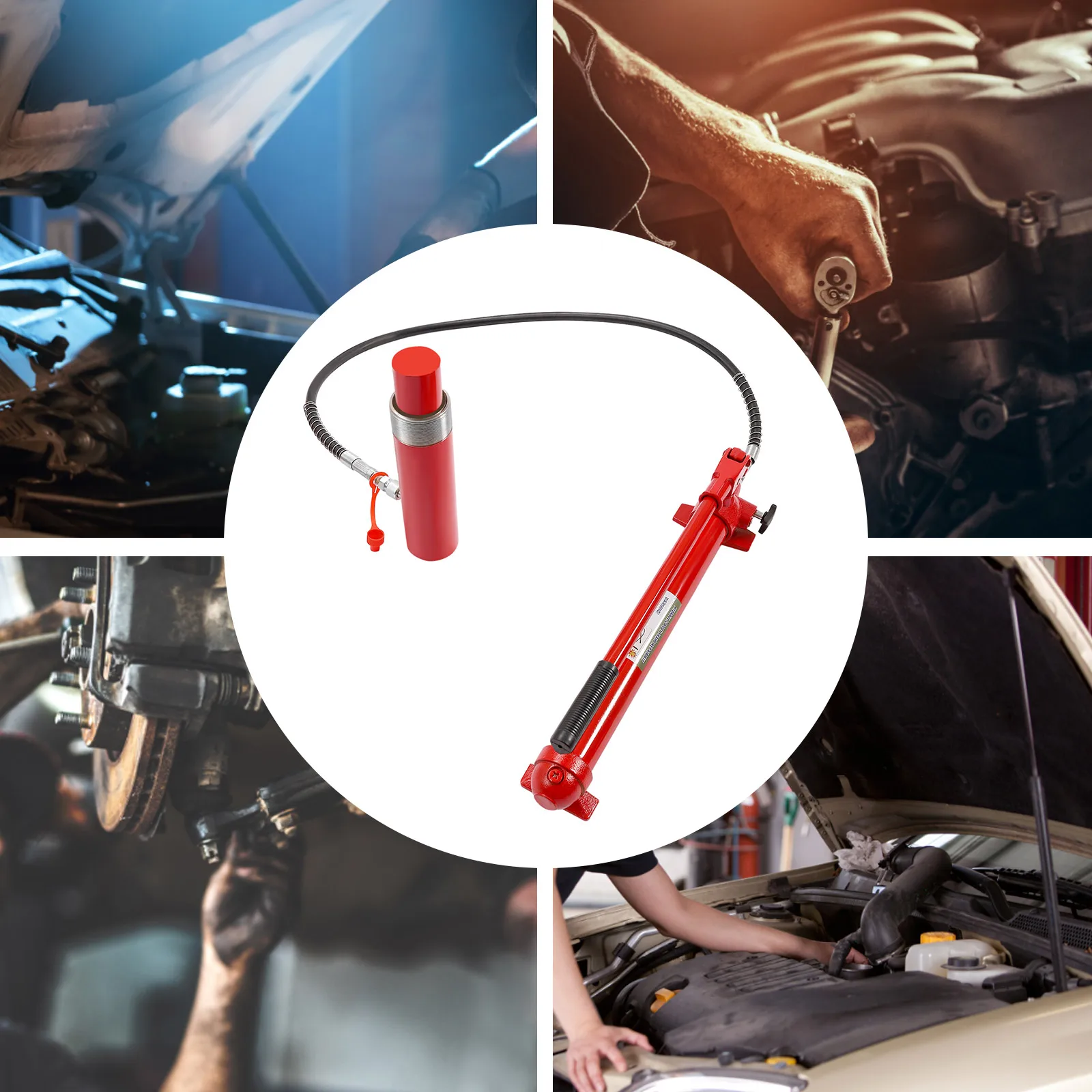 

20Ton Porta Power Hydraulic Jack Ram Auto Body Frame Repair Kit 18 Accessories Loadhandler Equipment