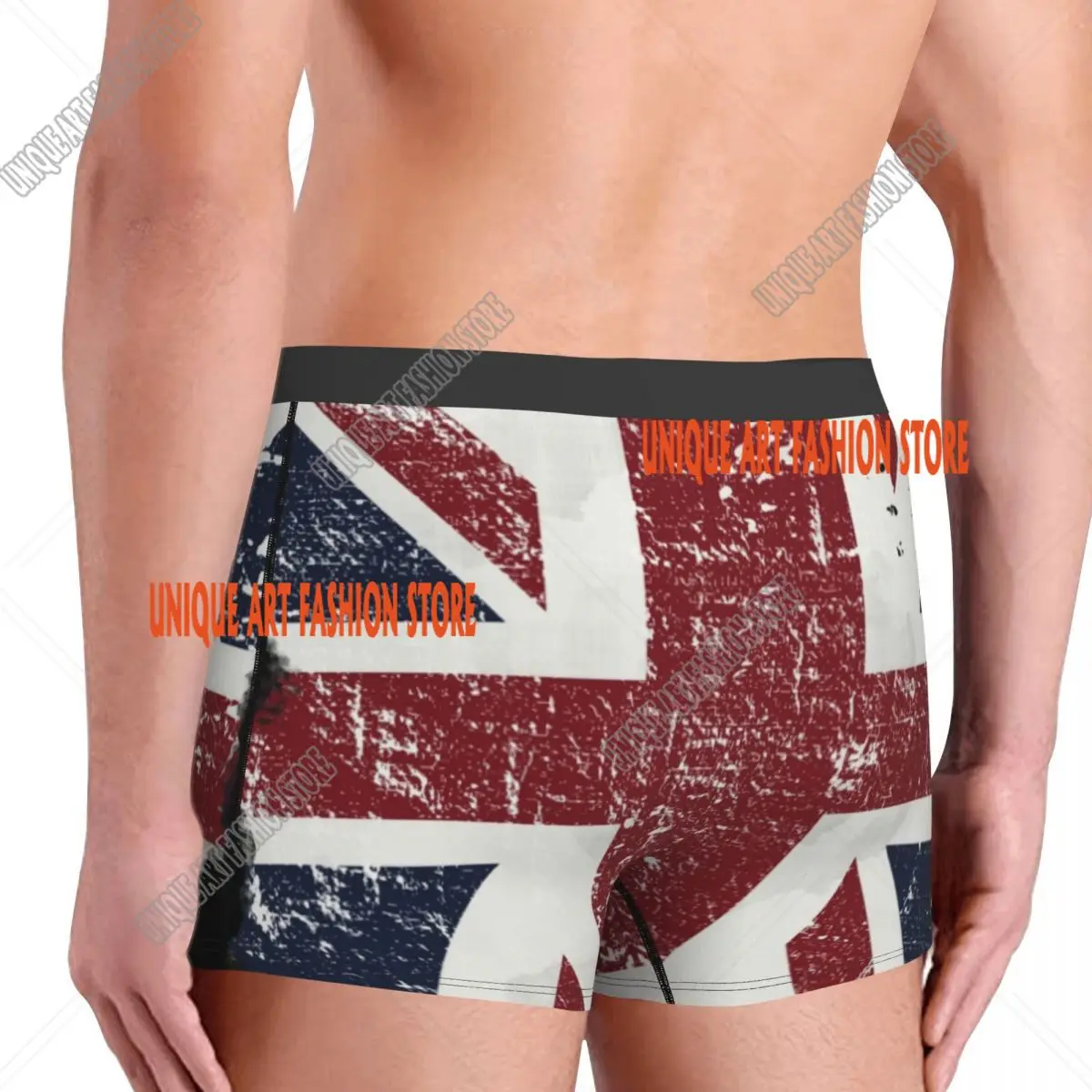 Britische Flagge Unterwäsche Männer Sexy Print Maßgeschneiderte Union Jack UK Vereinigtes Königreich Boxershorts Höschen Slips Atmungsaktive Unterhose