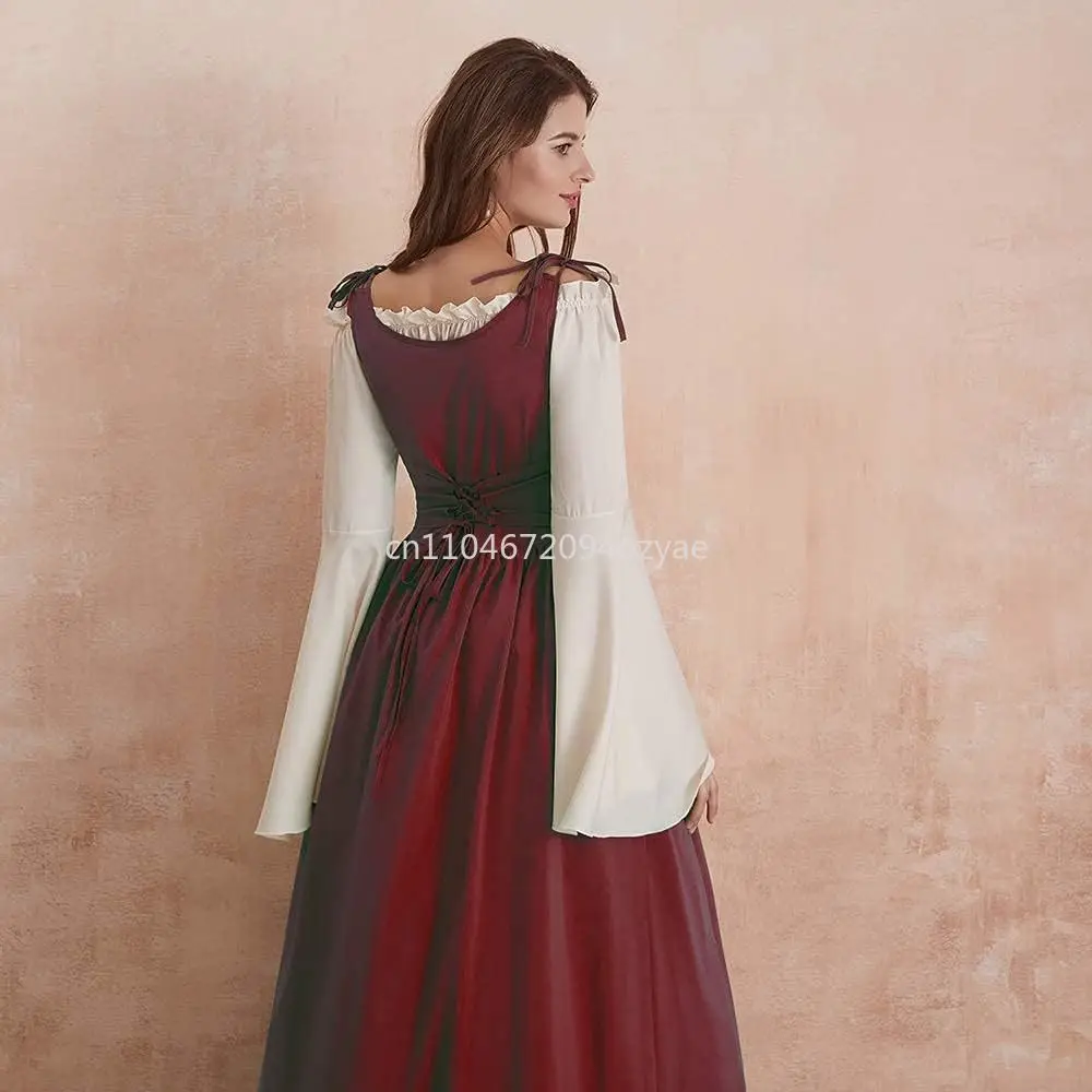 Abaowedding Costume de la Renaissance médiévale pour femme Cosplay sur robe
