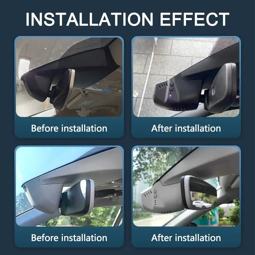 4K 2160P WIFI Car DVR Camera for Volkswagen VW Passat B8 Allspace Atlas Golf 7/8 Arteon Sharan Magotan Dash Cam for Skoda Seat view 2