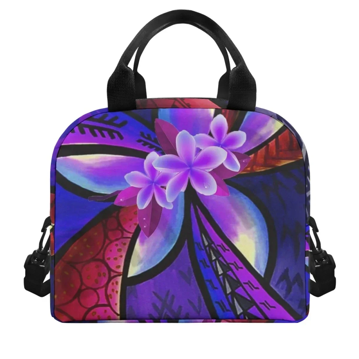 Beautiful Frangipani Design Women's Thermal Lunchbox Practical Convenient Insulated Bag Lunch Box Picnic Marmita