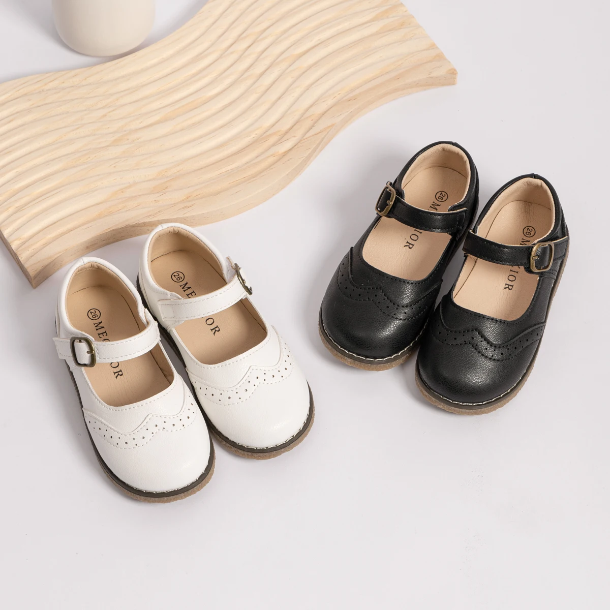 

KIDSUN модный дизайн, весенне-осенняя детская обувь из мягкой искусственной кожи, резиновая мягкая нескользящая подошва, однотонная модельная обувь Мэри Джейн для девочек