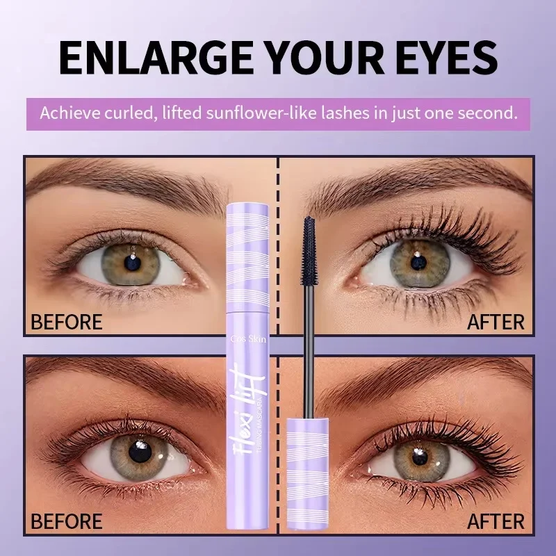 Máscara de pestañas 5D resistente al agua, pestañas alargadoras de larga duración, máscara a prueba de sudor, fibra de seda negra, maquillaje, Cosméticos Coreanos de belleza, nuevo