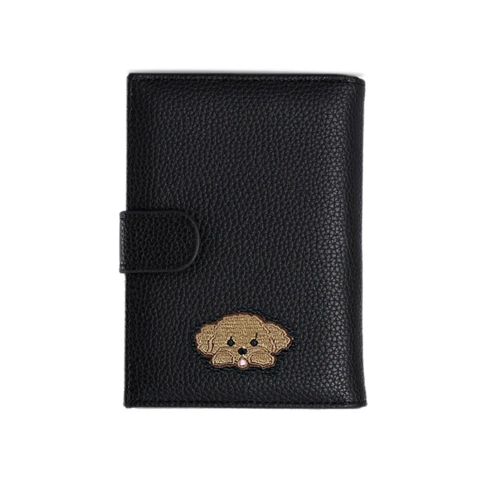 

Portable Card Holder PU Passport Bag Ticket Holder Airplane Check-in Fold Purse Card Case Passport Cover Passport Clip Men