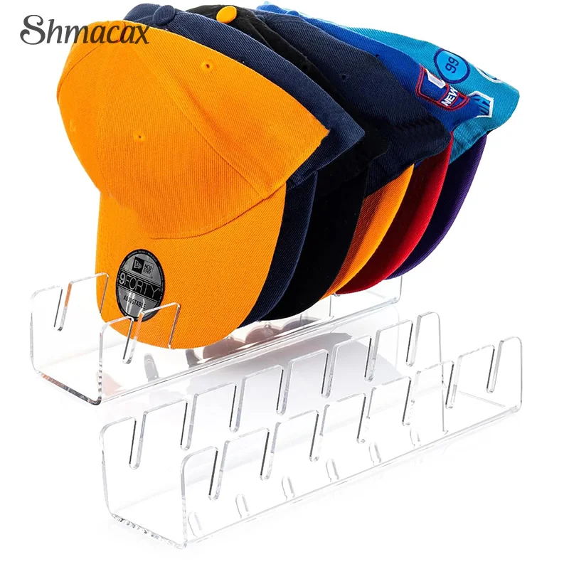 7-Holes Baseball Cap Display Rack Durable Clear Acrylic Hat Holder For Home Closet Storage Organization Decoration