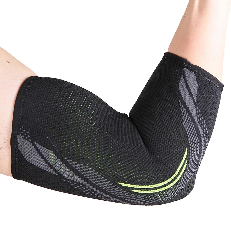 1Pcs Breathable Elastic Knitted Elbow Pads Compression Support Joint Elbow Cuff Pad Myositis Relieves Pain Protects Arms Unisex