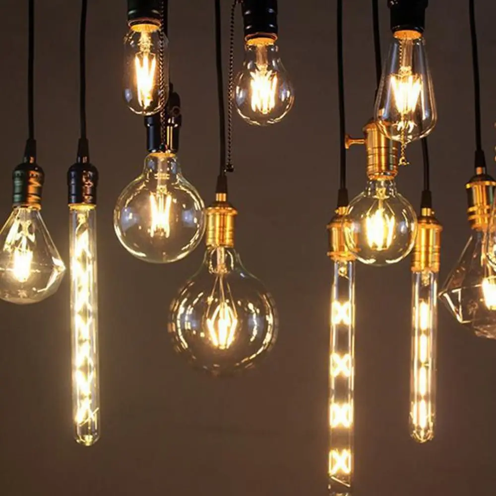 حار 4 واط 5 واط 6 واط 7 واط 8 واط كريستال ضوء لمبة E27 ST64 شمعة لمبة ضوء شمعة دافئة الأصفر LED لمبة ديكور المنزل #2