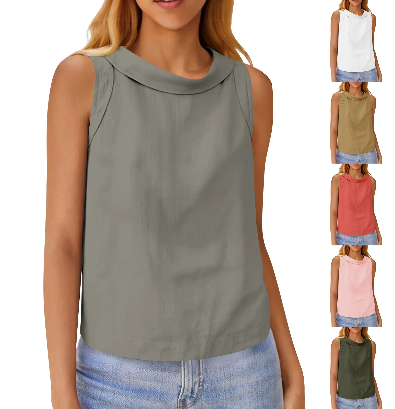 Tank-Top-Bluse aus Baumwolle u – Crop Blouse Linen Bewertung und Preis