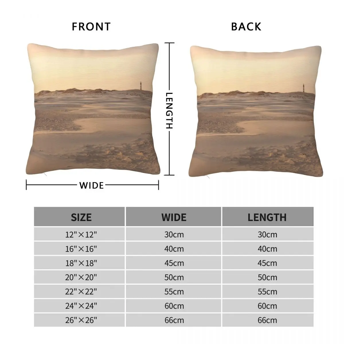 Beach With Lighthouse Pillowcase Polyester Linen Velvet Creative Zip Decor Throw Pillow Case Sofa Cushion Cover