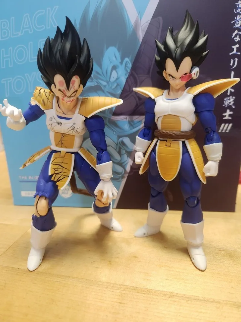 

Bloody Double Heroes Shf Vegeta Black Hole Dragon Ball Модель Normal Battle Damage Dual Form Фигурки Коллекция игрушек для мальчиков