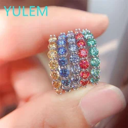 VVS Full Moissanite Rings for Women Engagement Wedding Eternity Band Sparkling Diamond with GRA 925 Sterling Silver Ring