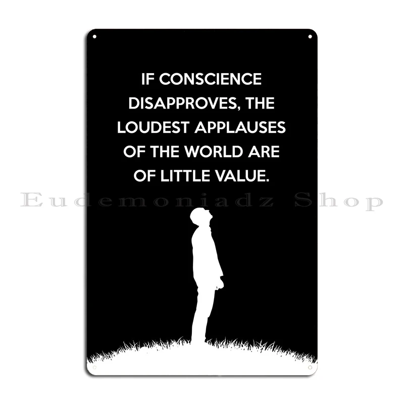 Conscience Metal Sign Living Room Bar Cave Wall Decor Iron Wall Mural Tin Sign Poster