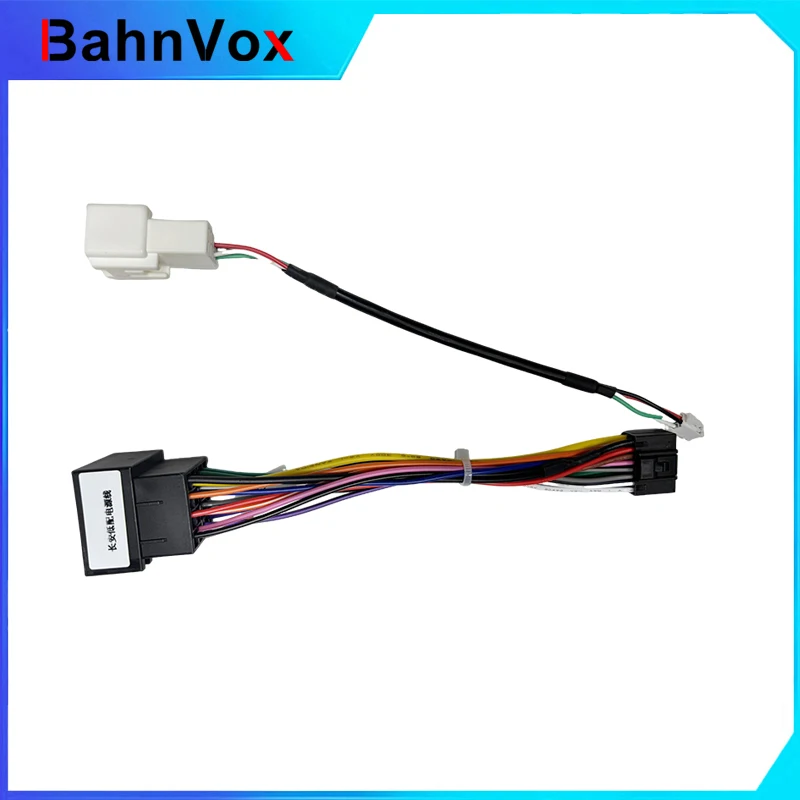 Cabo Adaptador de Conector de Fiação para Rádio Automotivo ISO de 16 Pinos Android para Changan Honor Star CX20 CX30 S460 Oulove A800