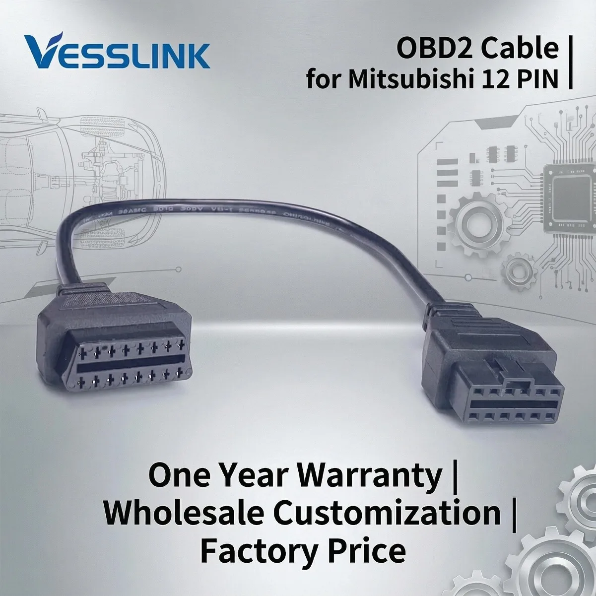 

Новый разъем кабеля OBD2 для Mitsubishi 12Pin на 16-контактный разъем для Mits-bishi 12-контактный адаптер OBD OBD II Кабель диагностики