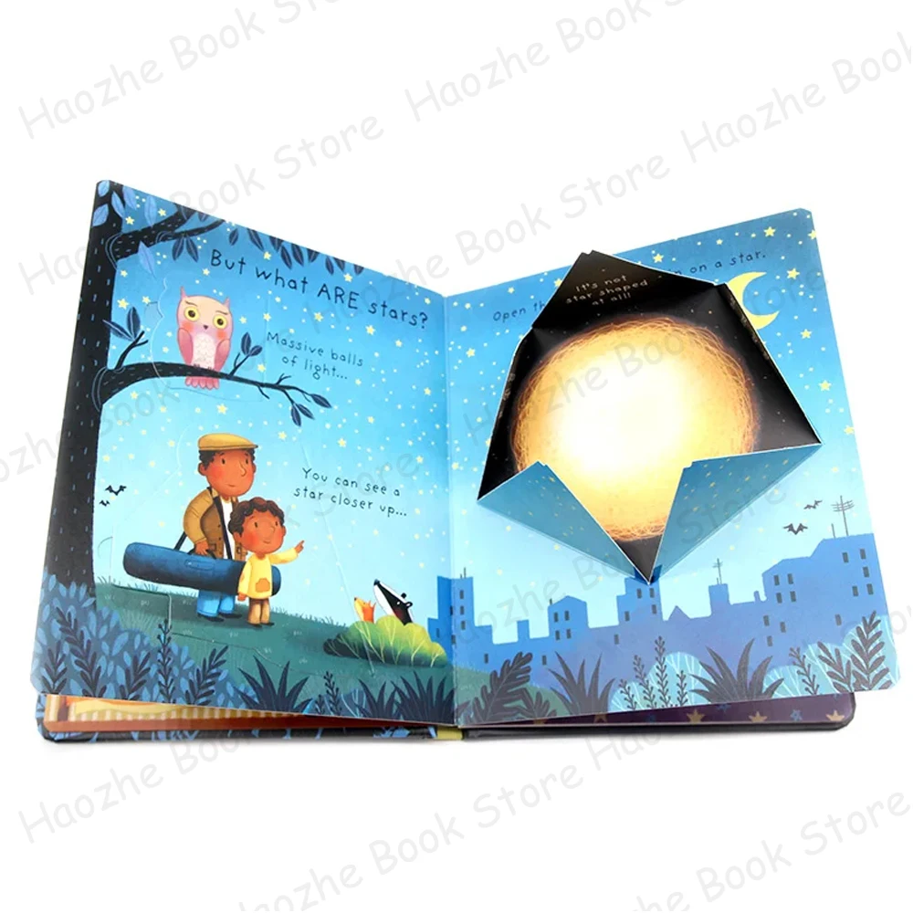 星とは Usborne リフト・ザ・フラップ アクティビティ 英語の本 モンテッソーリの知識 幼稚園向け学習 就学前の子供の読書