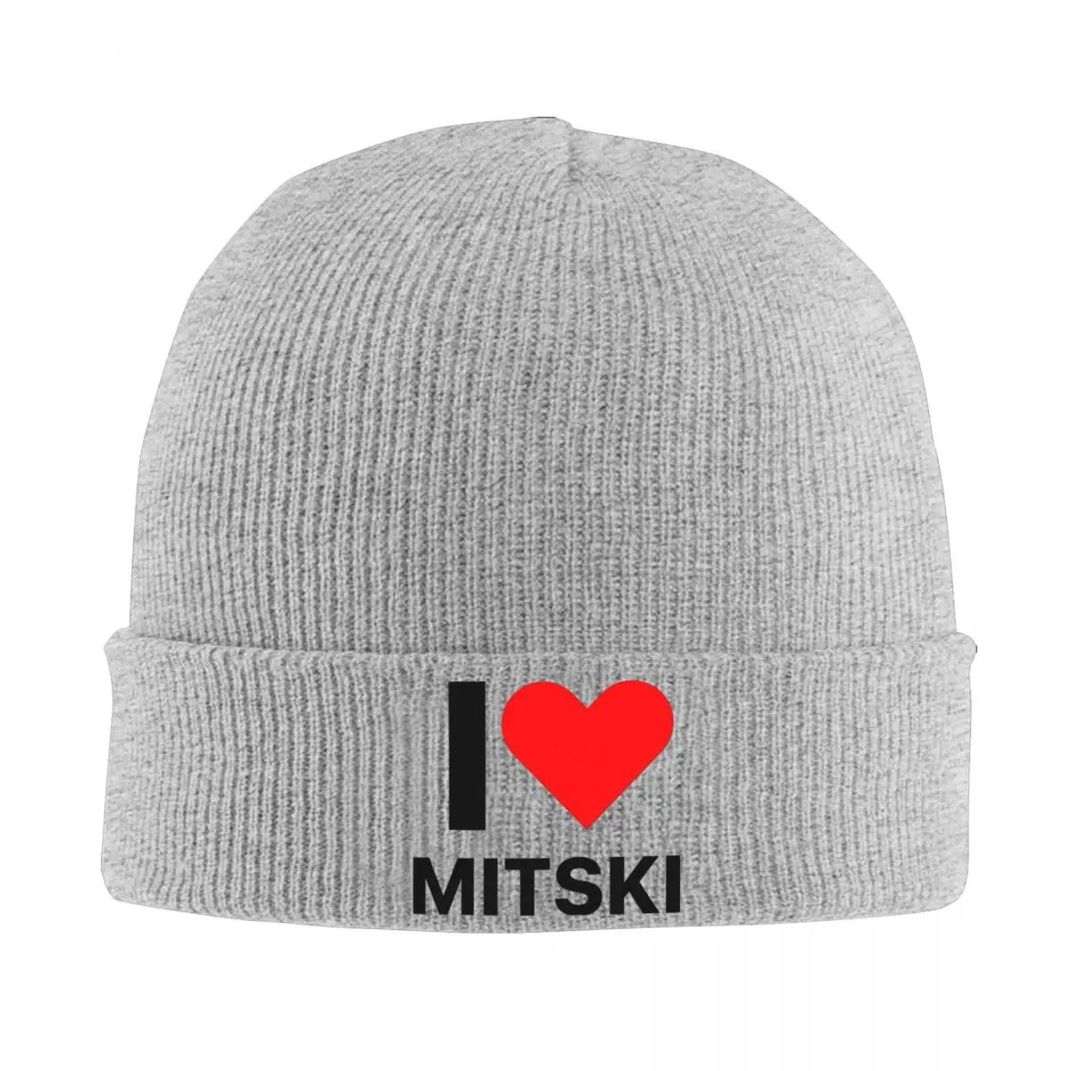 I LOVE Mitski Beanie Hats Bonnet Hats Men Women Casual Gym Knit Hat Spring Graphic Elastic Caps