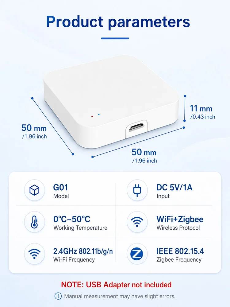 Tuya Zigbee 3.0 Gateway Hub Smart Home Wireless Bridge APP Fernbedienung funktioniert mit Tuya Smart Life – Detail 6