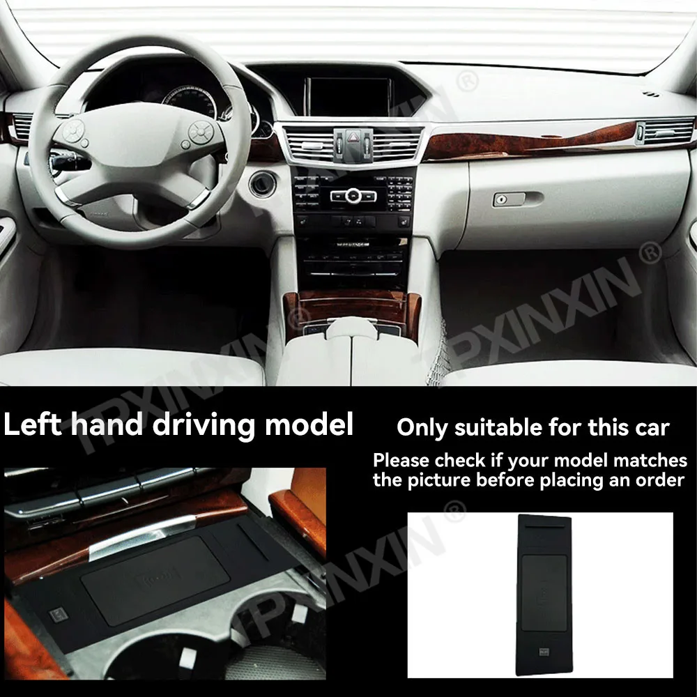 For Mercedes-Benz E 2012-2015 Quick QI Car Wireless Charger Fast Charging Intelligent Infrared Mobile Phone Dashboard