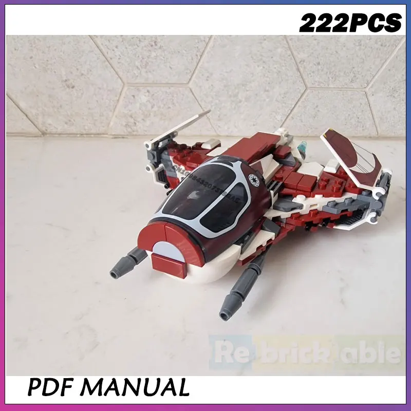 

222Pcs MOC Building Block Space Wars Series White Spaceship Creative Brick Model Education Toy Birthday Adults Gifts