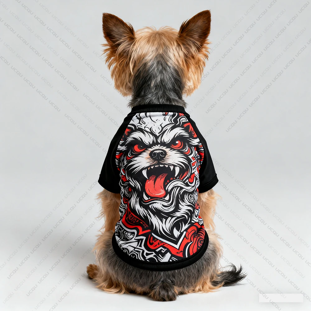 2025 ملابس الخريف للحيوانات الأليفة تي شيرت كلب تصميم رعب طازج ولطيف حصري للحيوانات الأليفة اللطيفة التجفيف السريع وتنفس #3