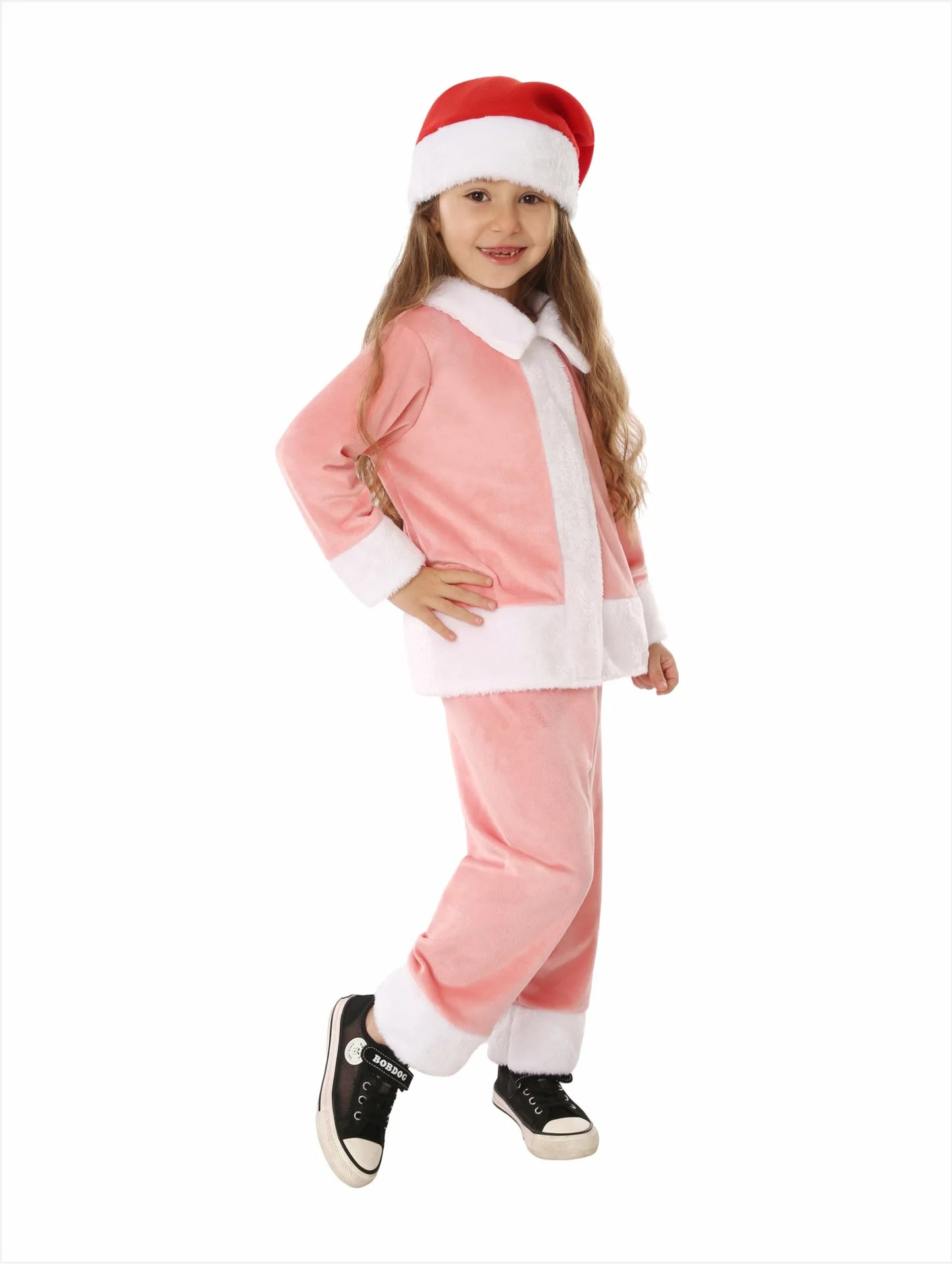 Disfraz navideño de elfo rosa, traje de Halloween para niño, fiesta de carnaval, Papá Noel